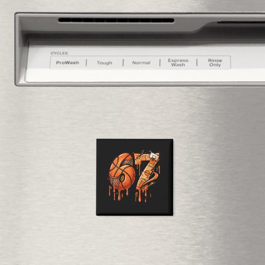 67 Basketball Ice Cream Drip Six Seven マグネット (インサイチュ (食洗機))