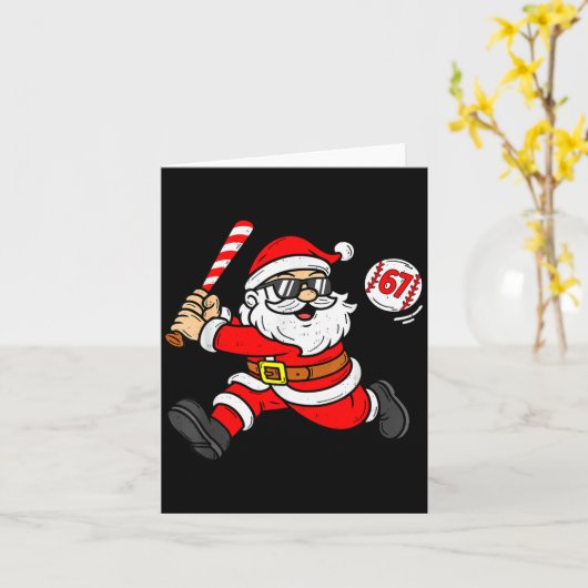 67 Basketball Santa Six Seven Meme Christmas Srt M カード (黄色い花)