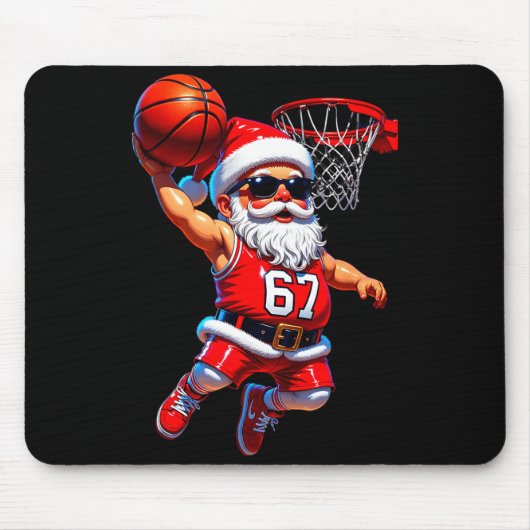 67 Basketball Santa Six Seven Meme Christmas Srt M マウスパッド (正面)