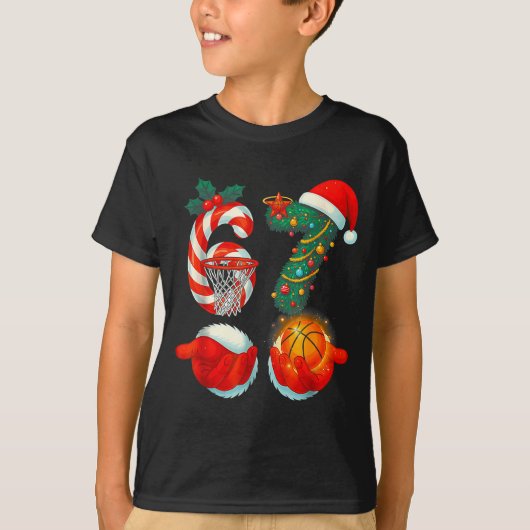 67 Basketball Santa Six Seven Meme Christmas Srt M Tシャツ (正面)