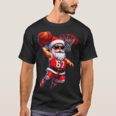 67 Basketball Santa Six Seven Meme Christmas Srt M Tシャツ (正面)
