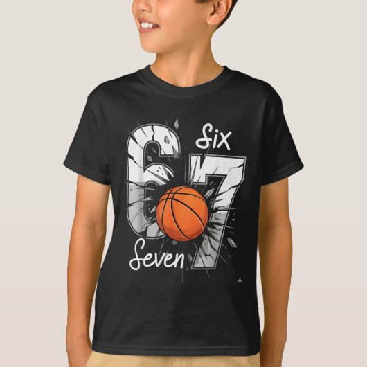 67 Basketball Six Seven 6 7 Meme 67  Tシャツ (正面)