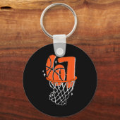 67 Basketball Six Seven 6 7 Meme Funny 67 Basketba キーホルダー (正面)
