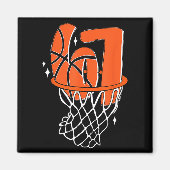 67 Basketball Six Seven 6 7 Meme Funny 67 Basketba マグネット (正面)