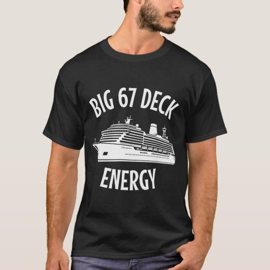 67 Big Six Seven Deck Energy Brain Rot Gen Alpha C Tシャツ (正面)