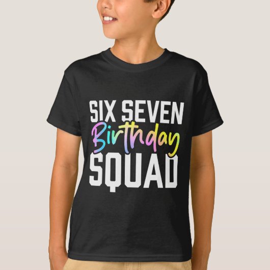 67 Birthday Squad Funny Six Seven Meme Kids Birthd Tシャツ (正面)
