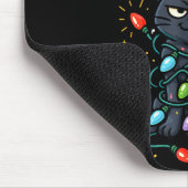 67 Black Cat Christmas Ice Cream Drip Santa Hat Si マウスパッド (コーナー)