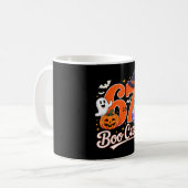 67 boo crew funny halloween ghost witch pumpkin コーヒーマグカップ (正面左)