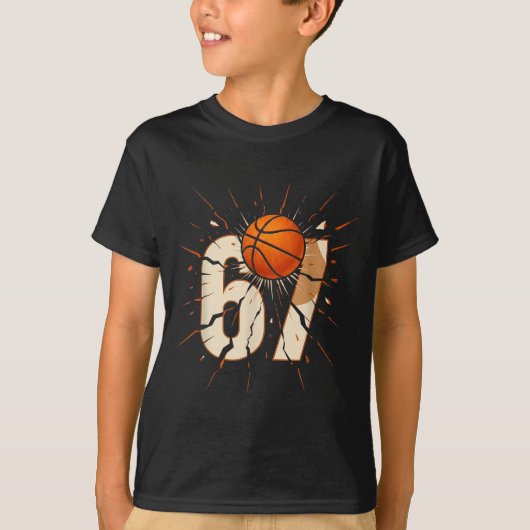 67 Brainrot Youth Basketball Drip - Funny Kids 67  Tシャツ (正面)
