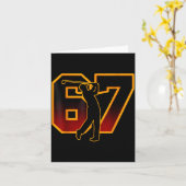 67 Brainrot Youth Golf Drip - Funny Kids 67  カード (黄色い花)