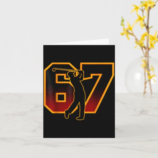 67 Brainrot Youth Golf Drip - Funny Kids 67  カード (黄色い花)