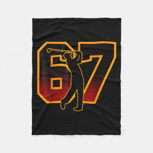 67 Brainrot Youth Golf Drip - Funny Kids 67 フリースブランケット (正面)