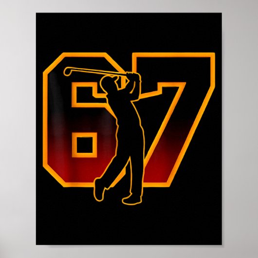 67 Brainrot Youth Golf Drip - Funny Kids 67 ポスター (正面)