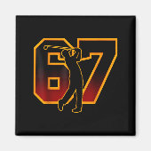 67 Brainrot Youth Golf Drip - Funny Kids 67  マグネット (正面)