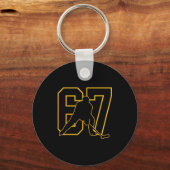 67 Brainrot Youth Ice Hockey Drip - Funny Kids 67  キーホルダー (正面)