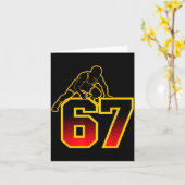 67 Brainrot Youth Wrestling Drip - Funny Kids 67  カード (黄色い花)