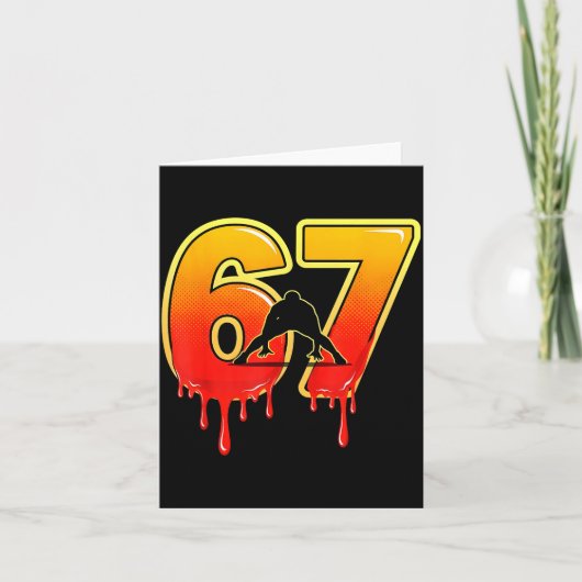 67 Brainrot Youth Wrestling Drip - Funny Kids 67  カード (正面)