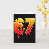 67 Brainrot Youth Wrestling Drip - Funny Kids 67  カード (黄色い花)