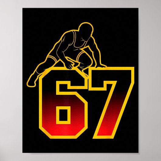 67 Brainrot Youth Wrestling Drip - Funny Kids 67  ポスター (正面)