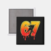 67 Brainrot Youth Wrestling Drip - Funny Kids 67  マグネット (正面/裏面)