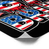 67 bruh アメリカ国旗 4th of July ジョーク ポスター (角)