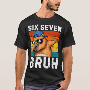 67 Bruh ミーム おもしろい 6 7 カピバラ 男子 キッズ シックス Tシャツ
