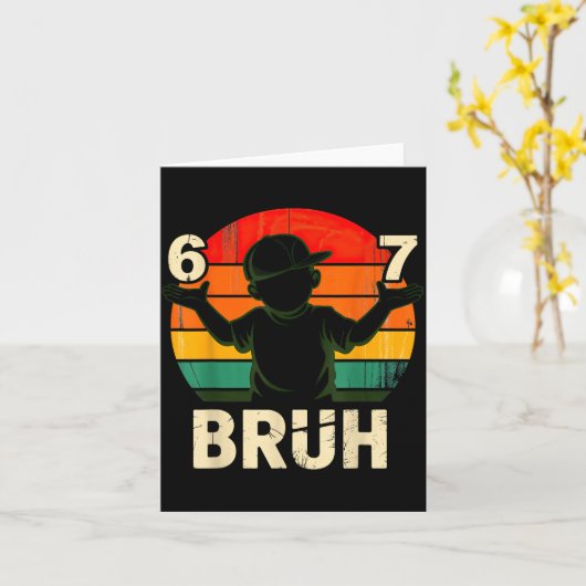 67 Bruh 6 7  カード (黄色い花)