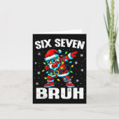67 Bruh Christmas Six Seven Meme Dab Santa  カード (正面)