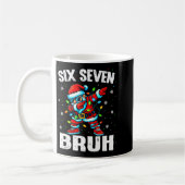 67 Bruh Christmas Six Seven Meme Dab Santa  コーヒーマグカップ (左)
