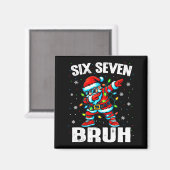 67 Bruh Christmas Six Seven Meme Dab Santa  マグネット (正面/裏面)