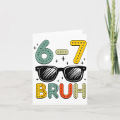 67 Bruh Funny 67 Six Seven Meme Gen Alpha Slang 67 カード (正面)