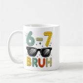 67 Bruh Funny 67 Six Seven Meme Gen Alpha Slang 67 コーヒーマグカップ (左)