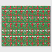 67 Bruh Funny Christmas Red and Green Santa Hat ラッピングペーパー (フラット)