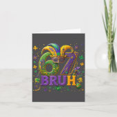 67 Bruh Mardi Gras Happy Mardi Gras  カード (正面)