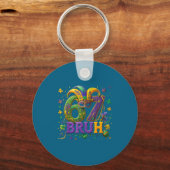 67 Bruh Mardi Gras Happy Mardi Gras  キーホルダー (正面)