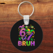 67 Bruh Mardi Gras Jester Mask New Orleans  キーホルダー (正面)