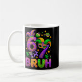 67 Bruh Mardi Gras Jester Mask New Orleans コーヒーマグカップ (左)