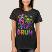 67 Bruh Mardi Gras Jester Mask New Orleans  Tシャツ (正面)