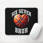 67 Bruh Meme Basketball Six Seven Heart Funny  マウスパッド (マウス)