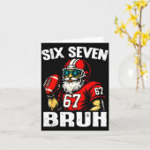 67 Bruh Meme Christmas Football Santa Six Seven  カード (黄色い花)