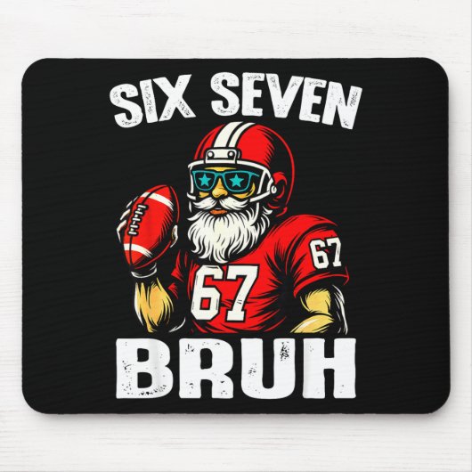 67 Bruh Meme Christmas Football Santa Six Seven  マウスパッド (正面)
