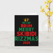 67 Bruh No Cap Skibidi Ohio Rizz Sigma Funny Gen A カード (黄色い花)