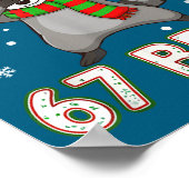 67 Bruh Six Seven Meme Raccoon Christmas Kids Boys ポスター (角)