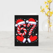 67 Candy Canes Santa カード (黄色い花)
