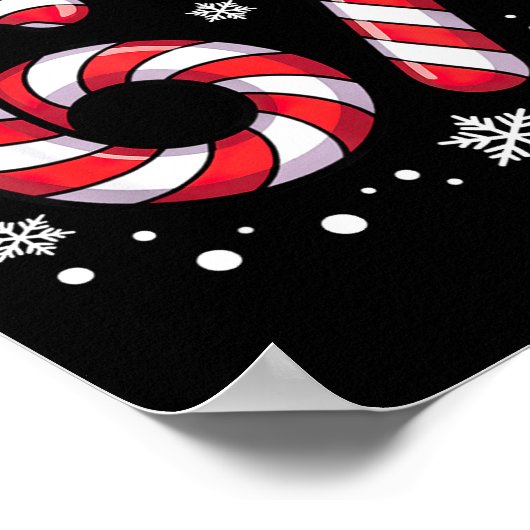 67 Candy Canes Santa  ポスター (角)