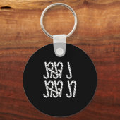 67 Candy Canes Tally Marks Xmas Long Sleeve  キーホルダー (正面)