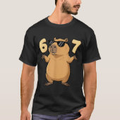67 Capybara Meme 6 7 Aesthetic For Kids Young Adul Tシャツ (正面)