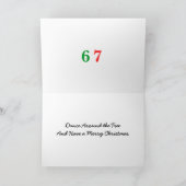 67 Cartoon Animals Dancing Around Christmas Tree シーズンカード (内部)