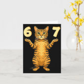 67 Cat Meme Funny Gen Alpha Slang Humor For Teens  カード (黄色い花)