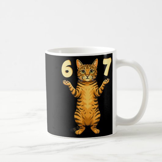 67 Cat Meme Funny Gen Alpha Slang Humor For Teens  コーヒーマグカップ (右)
